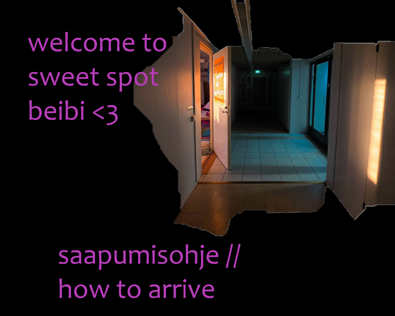 light coming out of sweetspot, the door is open