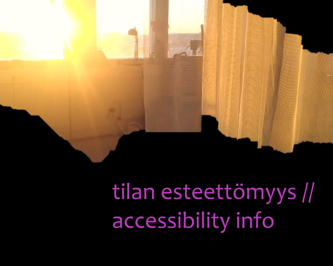 evening light on a see-through curtain